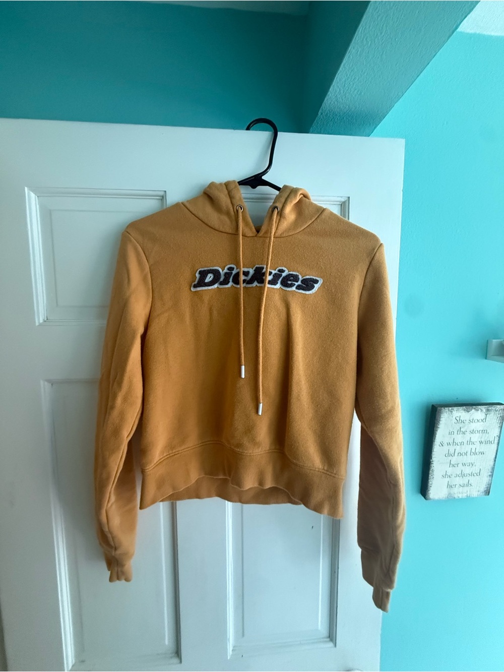 Dickies Women's Ochre Hoodie with Script Logo